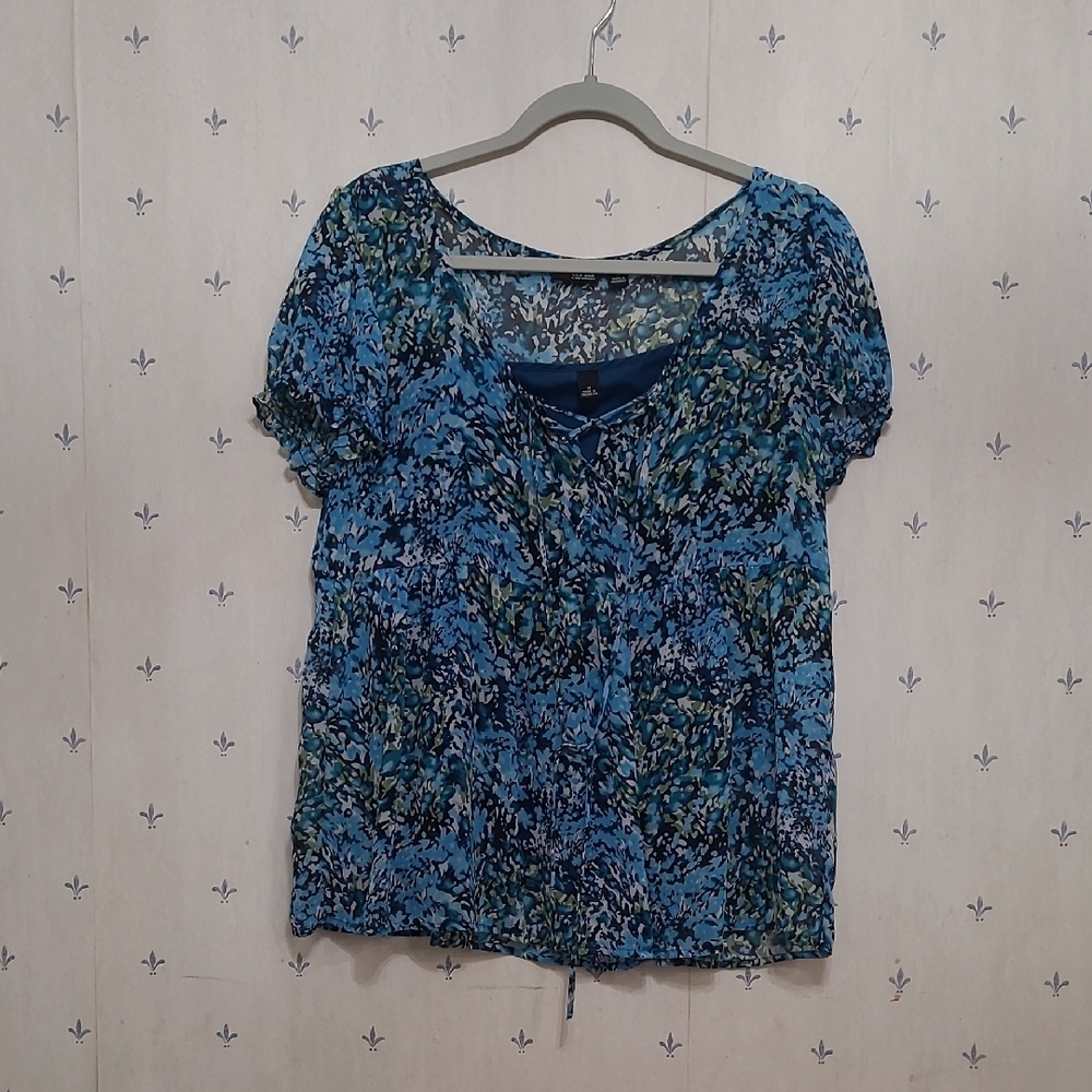 Floral Blue Women's Top